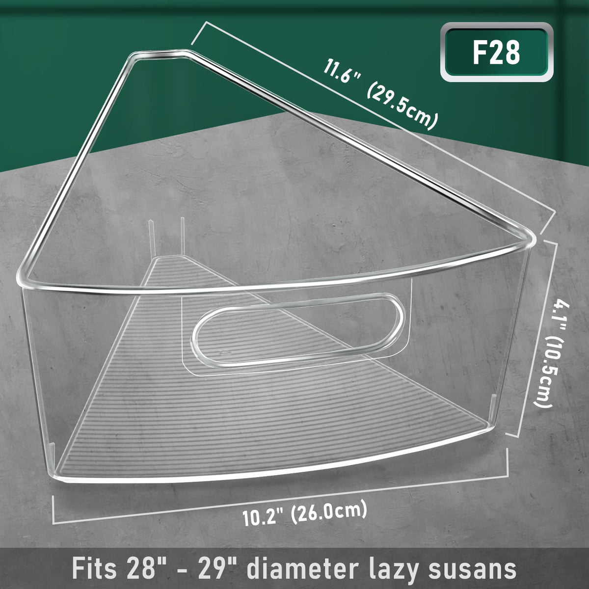 JEISSLIA bin includes non-slip pads to prevent sliding during rotation.
