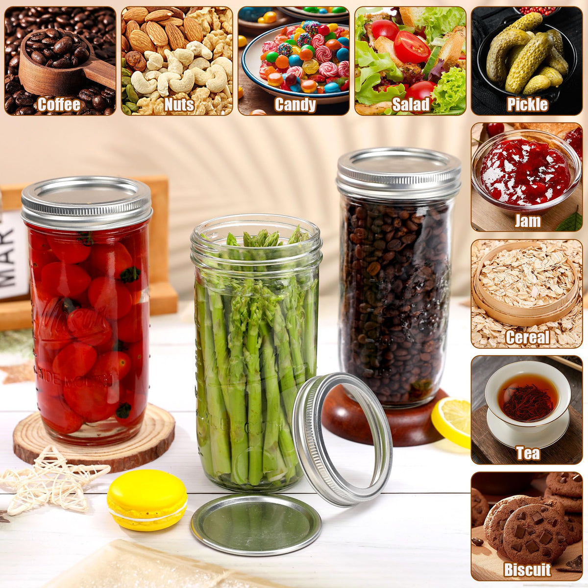 Jeitae 24oz jar for meal prep supports portion control.
