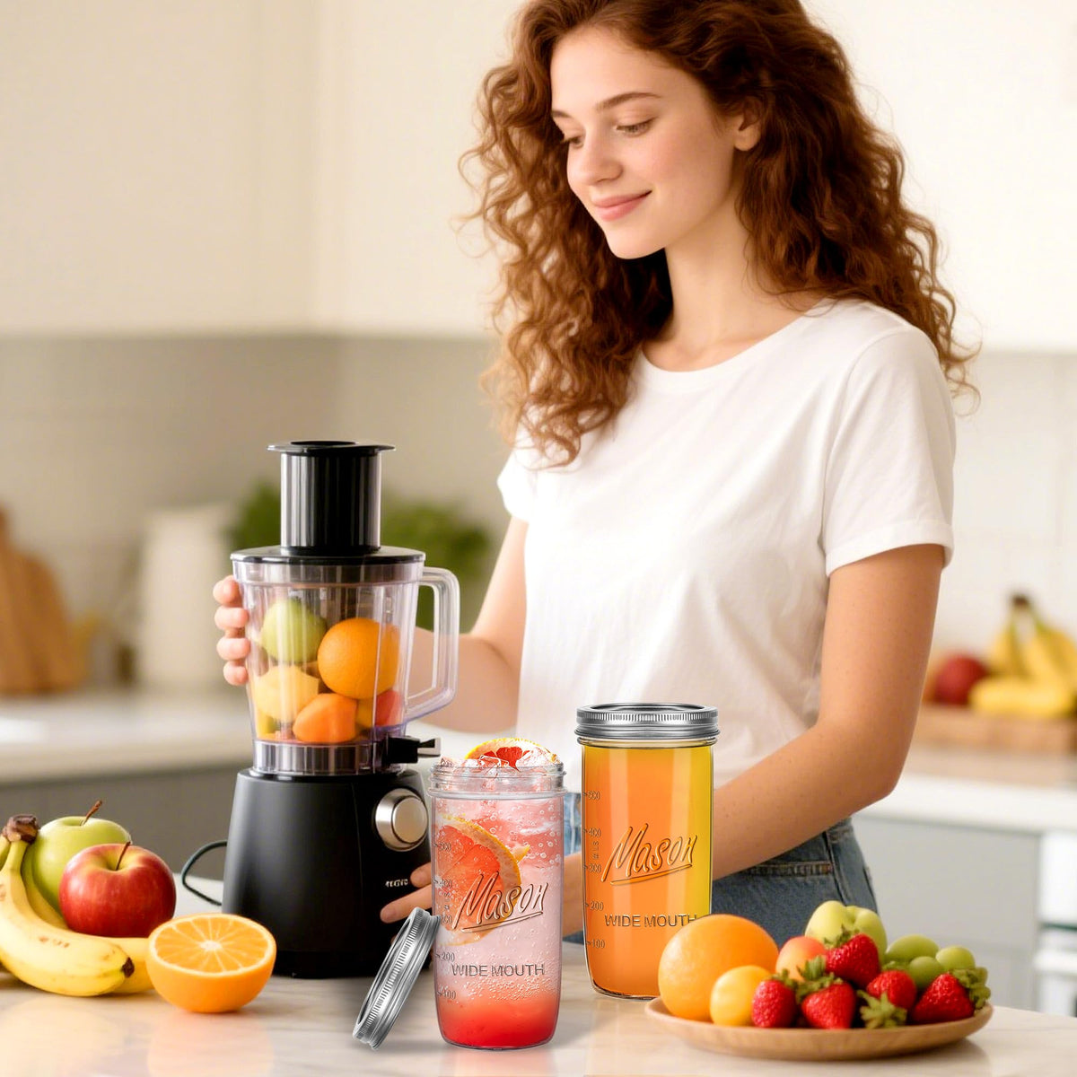Jeitae transparent glass jar offers clear visibility and easy labeling.