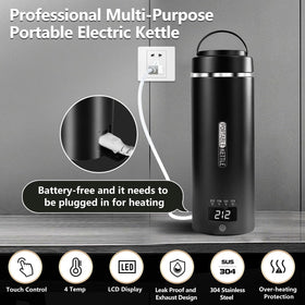 JEKABA travel kettle with four temperature controls for customized brews.