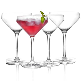 JEKOSEN lead-free crystal martini glasses with bright clarity for daily use or special occasions.