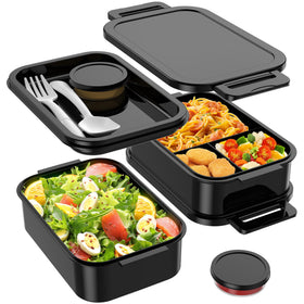 Jelife 72oz three-layer bento box ready for meal prep on the go.
