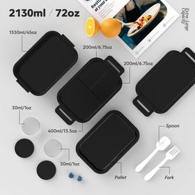 Jelife includes utensils and sauce containers for flexible meals.