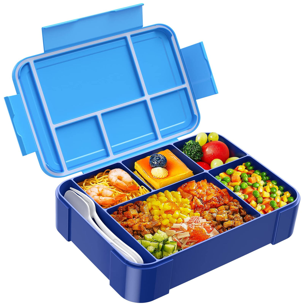 Jelife Bento lunchbox with six compartments for balanced kids' meals.