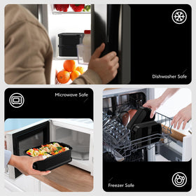Jelife microwave, dishwasher, and freezer safe for easy care.