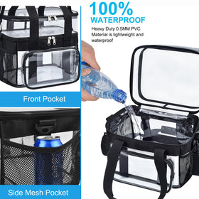 Jeluno Clear Lunch Bag durable PVC material for daily use