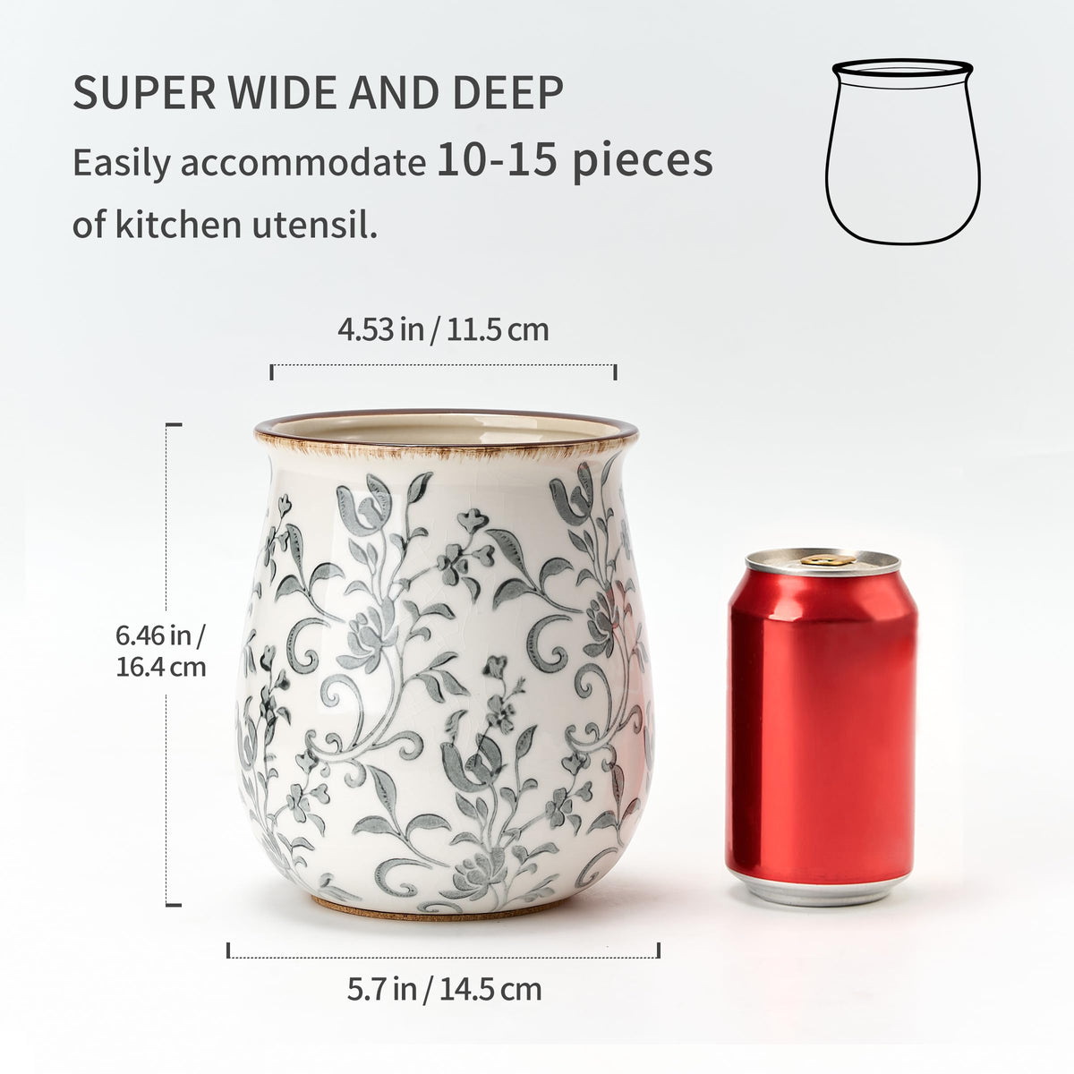 Jemirry vintage distressed rim glaze adds character for rustic counters or open shelving.