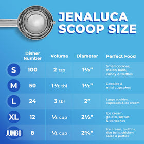 Jenaluca dishwasher-safe scoop cleans up quickly after busy baking sessions.