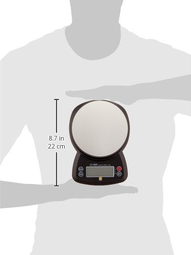 Jennings JScale CJ-4000 back cover showing weighing tray and digital display