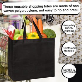 JERIA reusable tote bags ideal for grocery shopping and gift packaging