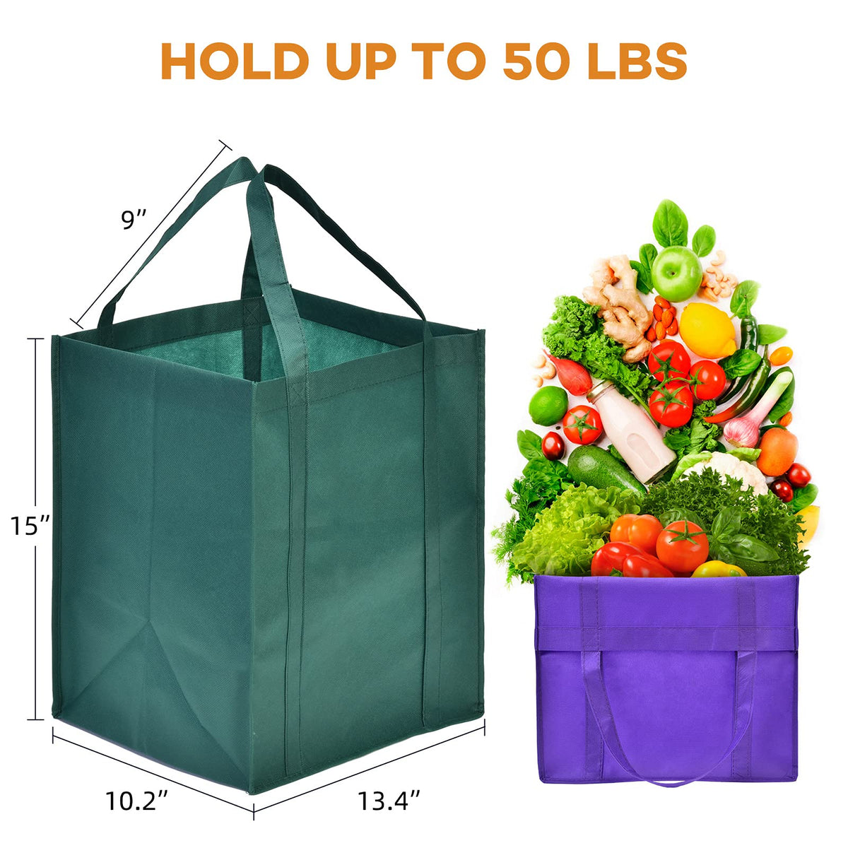 JERIA heavy-duty tote with reinforced handles ready for heavy loads.