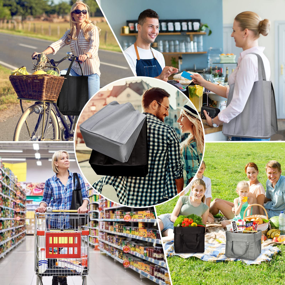 JERIA versatile bags suitable for groceries, gifts, and picnics