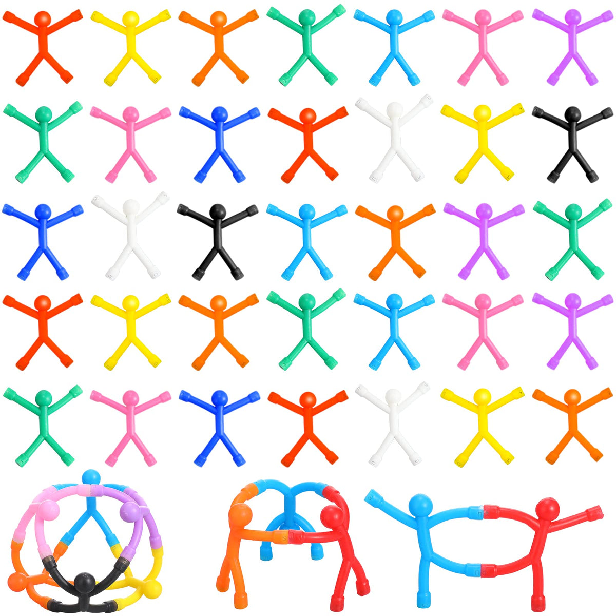 Jerify 50-pcs colorful humanoid fridge magnets decorate and organize your fridge