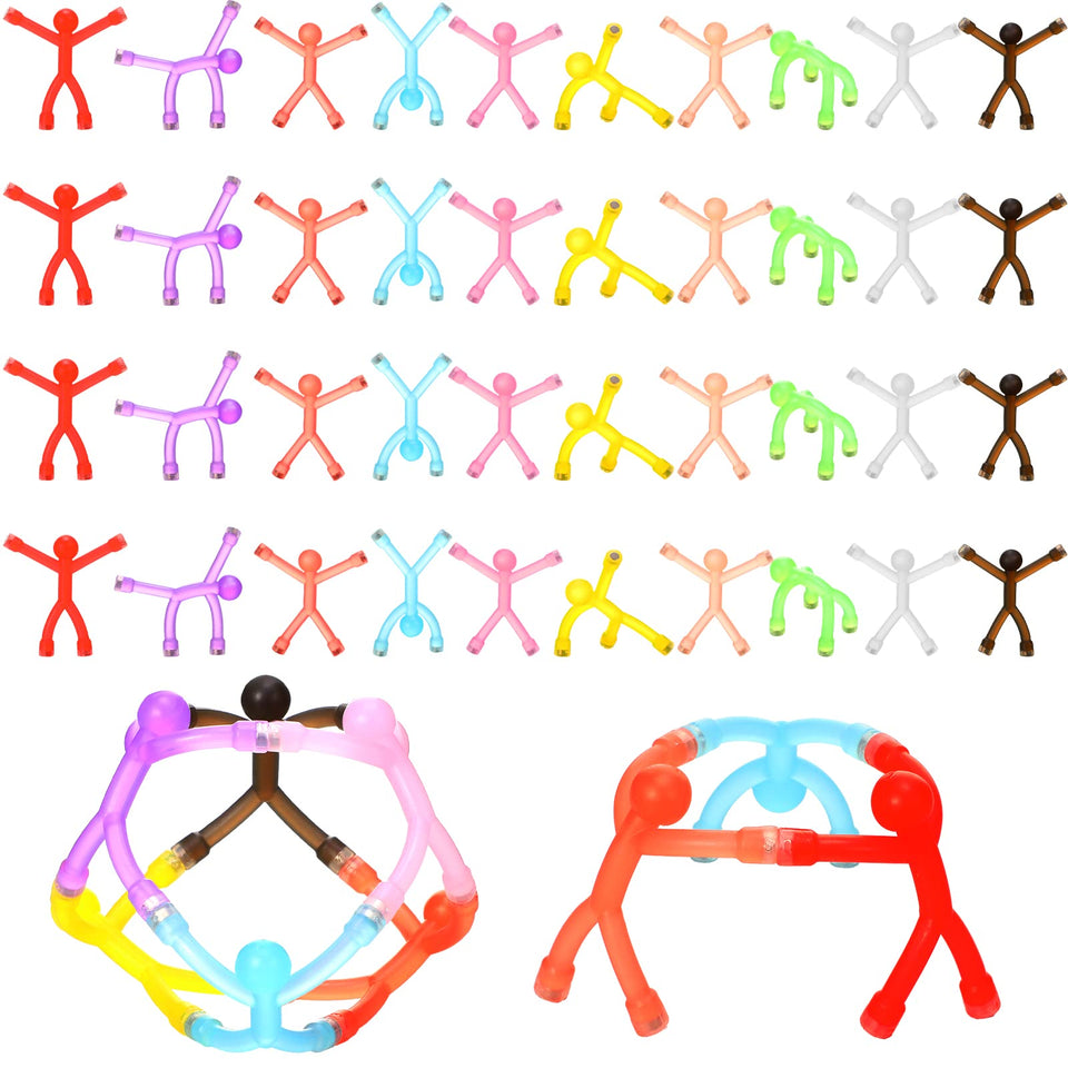 Jerify humanoid fridge magnets close-up, bendable resin figures for playful kitchen organization
