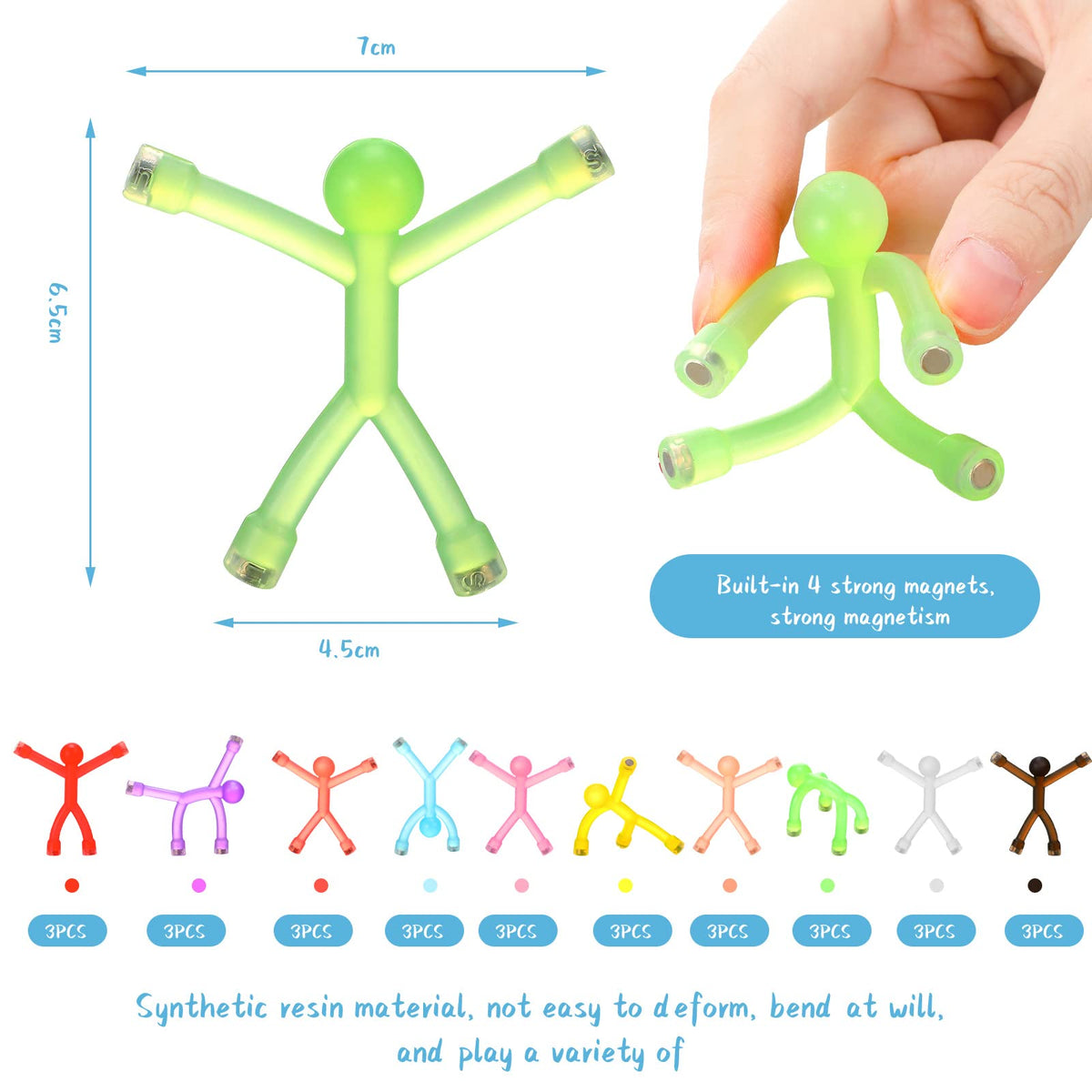 Jerify humanoid magnetic toy blue adds playful touch to office magnet board