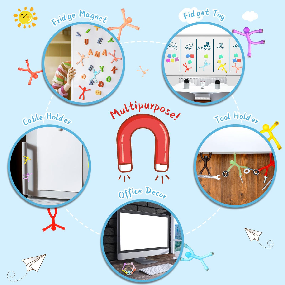 Jerify humanoid magnetic toy pink evokes fun, suitable for gifts