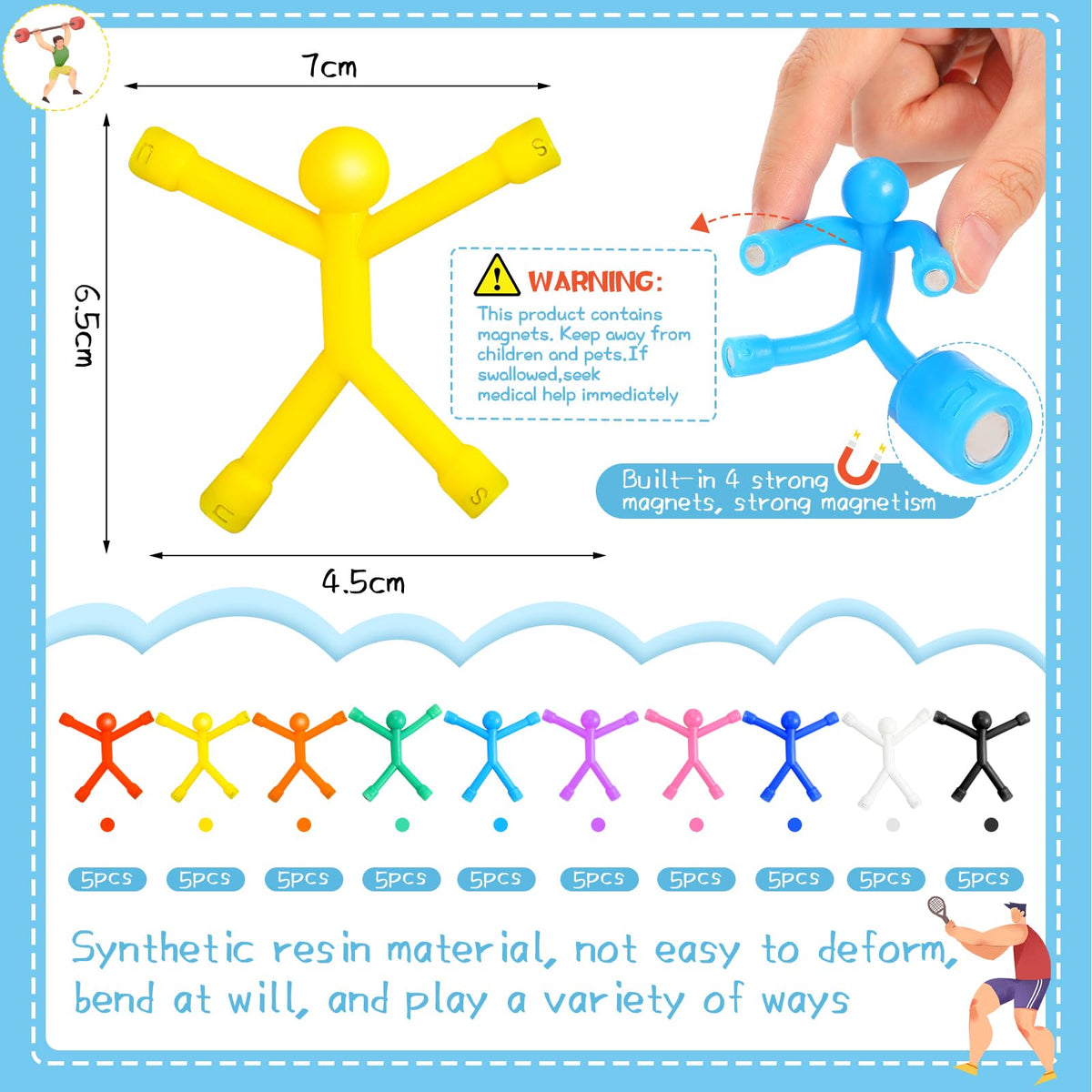 Jerify mini flexible magnets for fridge doors and metal surfaces