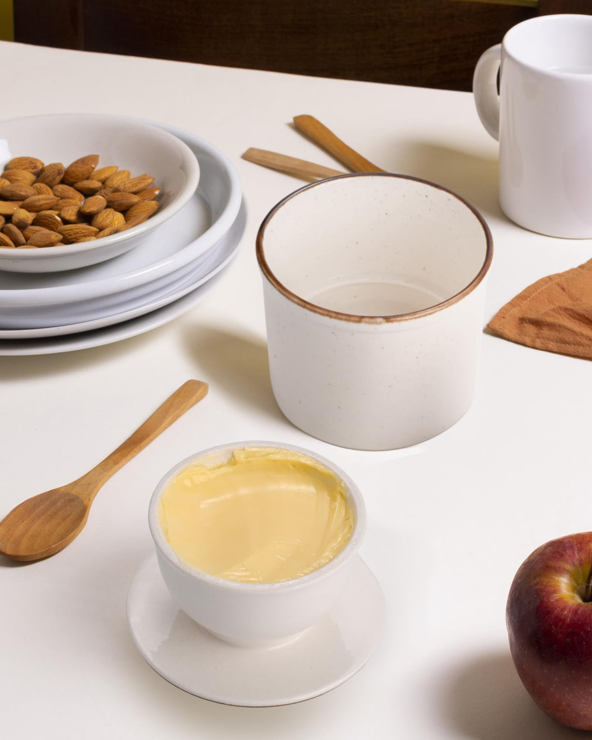 Jersinwei white kitchen decor butter dish elevating the counter
