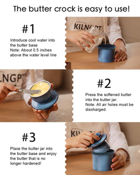 Jersinwei water-seal base design preserves butter softness at room temperature