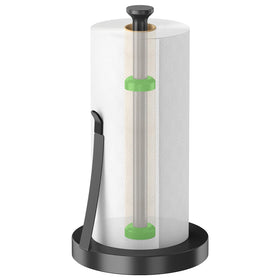 Jesginboo countertop paper towel holder front view in black finish for organized kitchens