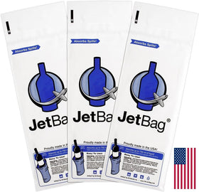 JetBag Bold wine bag travel protector safeguards a bottle in luggage.