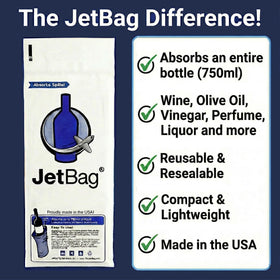 JetBag Bold zip-top seal keeps mess contained during flights.