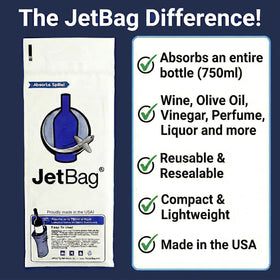 JetBag Bold sealed zipper top keeps mess contained during travel adventures.