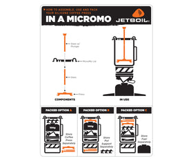 Compatible with Jetboil Zip, MicroMo, Flash, and 1 L tall cups for versatility