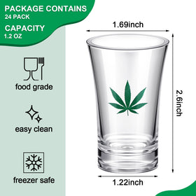 Jetec acrylic shot glasses with heavy base for steady pouring at events.