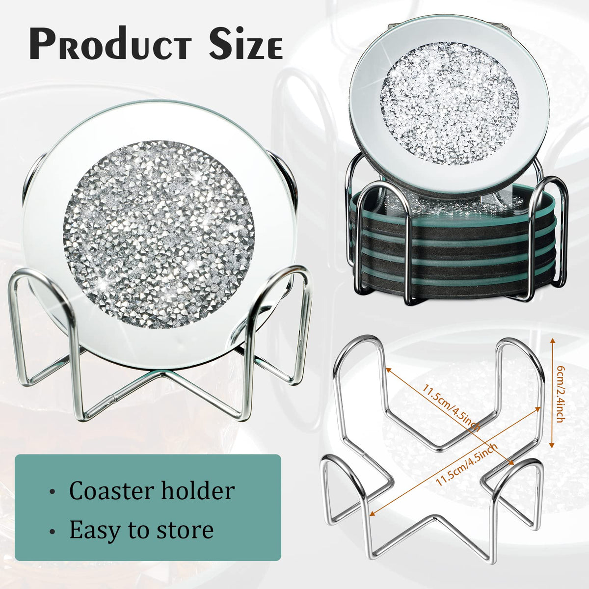 Jetec rhinestone accents catch light for premium bar decor detail.