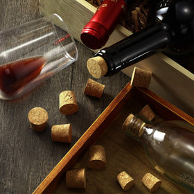 Jetec tapered cork stopper closeup showing tight seal and smooth wood.