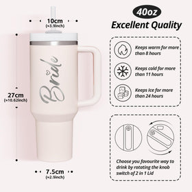 Jetikon Bride 40oz tumbler comes gift-ready for bridal showers