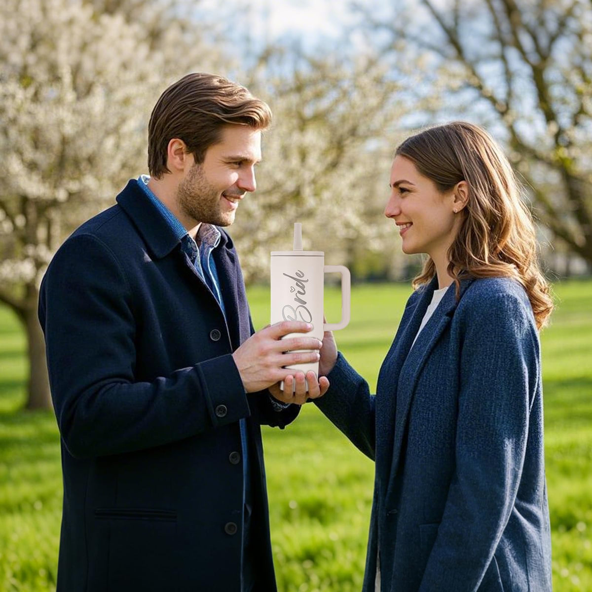 JETIKON Bride To Be 40 oz tumbler double-wall insulation preserves temperature.