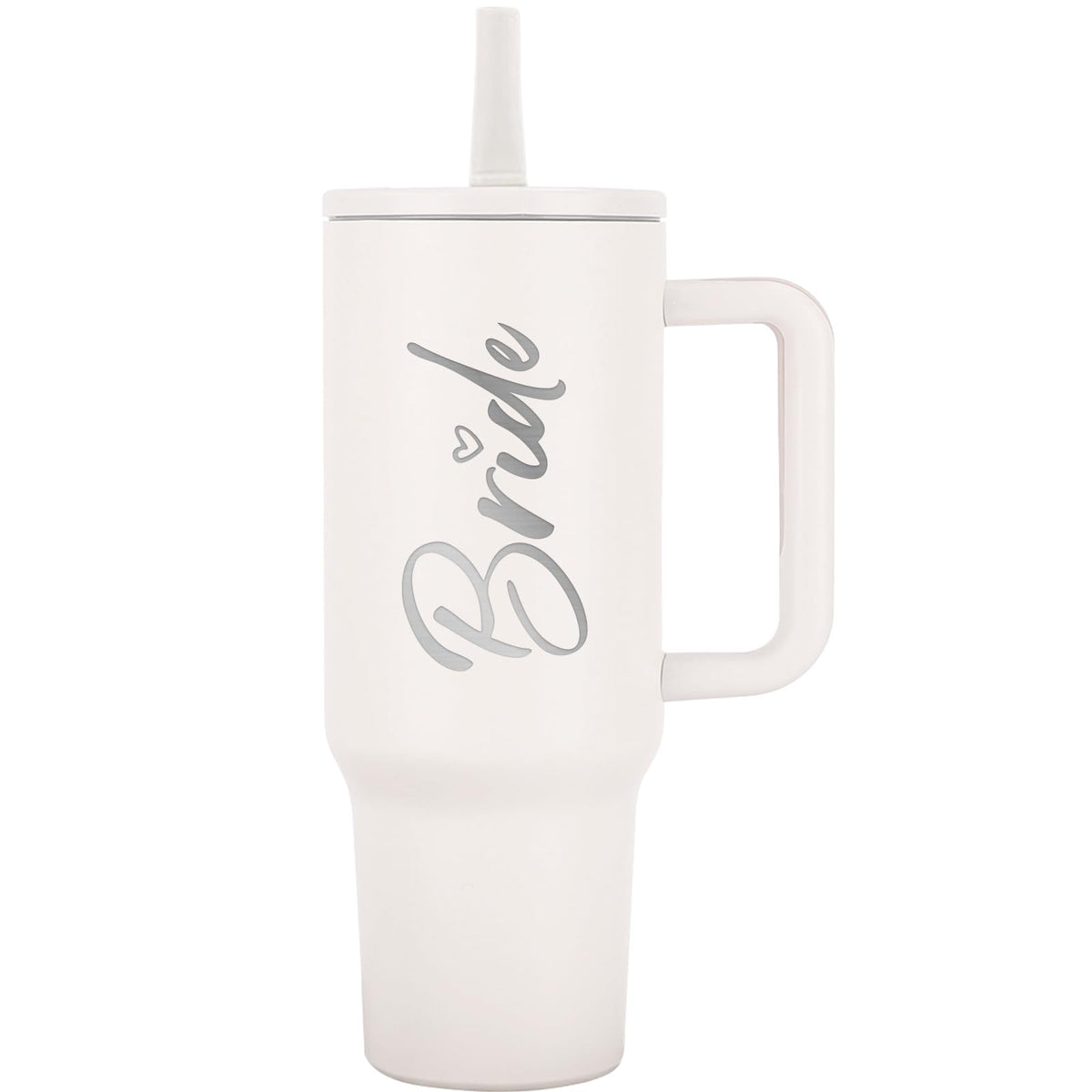 JETIKON Bride To Be 40 oz tumbler with handle for easy on-the go sipping.