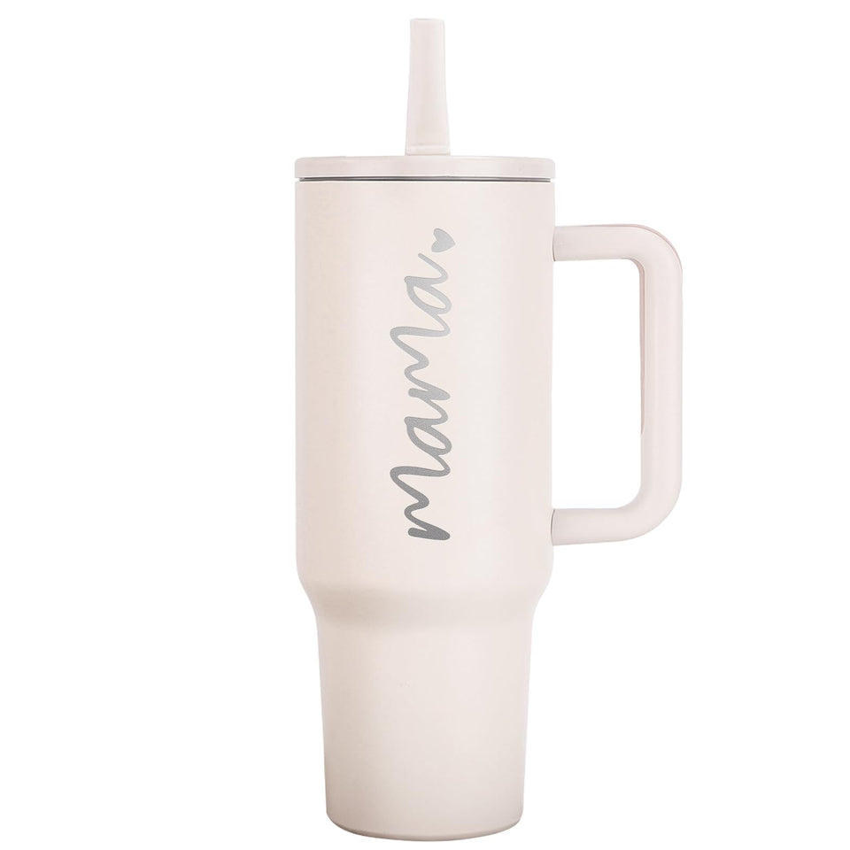 JETIKON Mama 40 oz tumbler with lid and straw keeps drinks cold on the go.