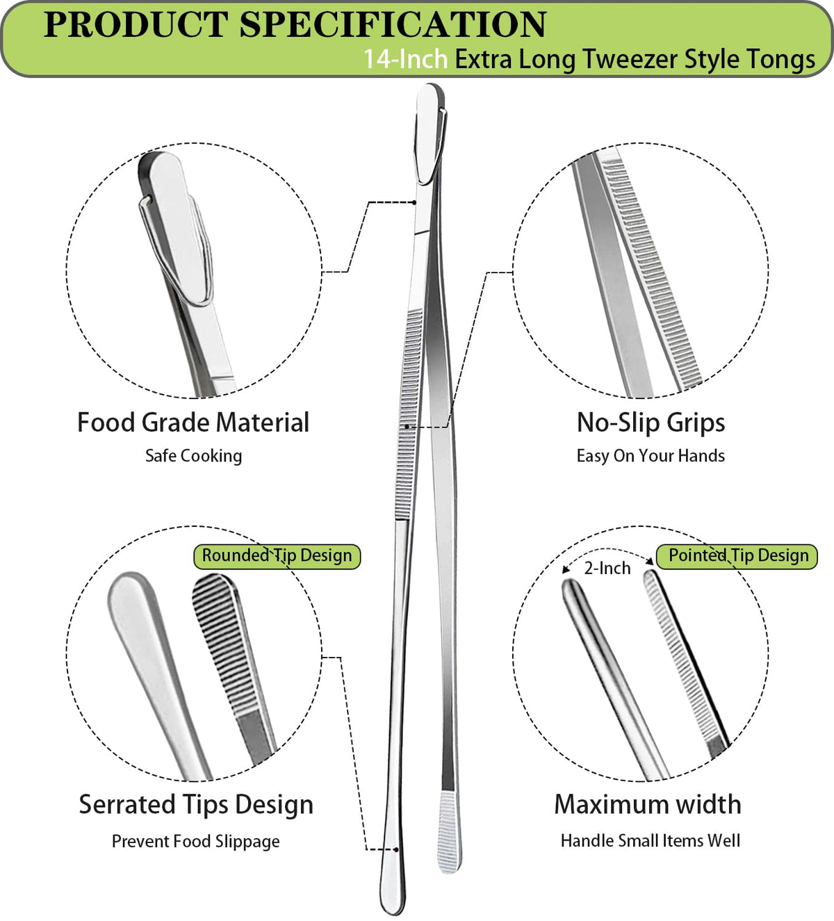 JETKONG tweezers show ergonomic handle for comfortable use.