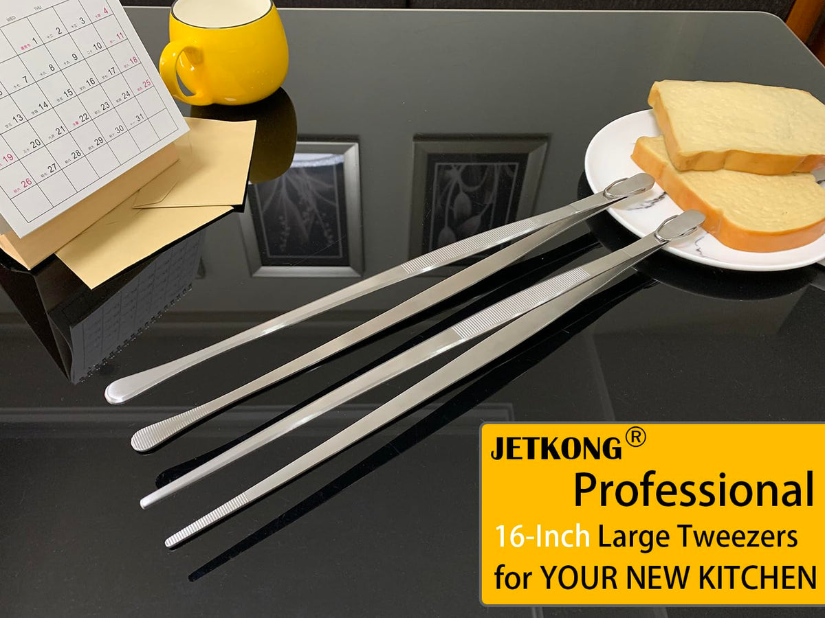 JETKONG 16-inch tweezers ideal for grilling and BBQ tasks