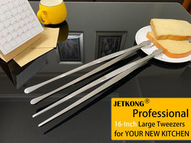 JETKONG 16-inch tweezers ideal for grilling and BBQ tasks