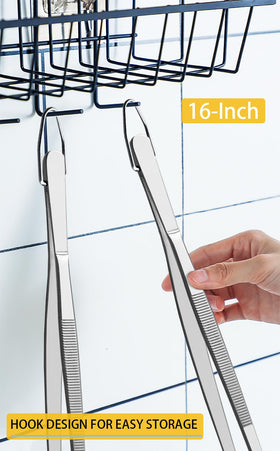 JETKONG 16-inch tweezers, multi-purpose tool for kitchen, aquarium, and garden