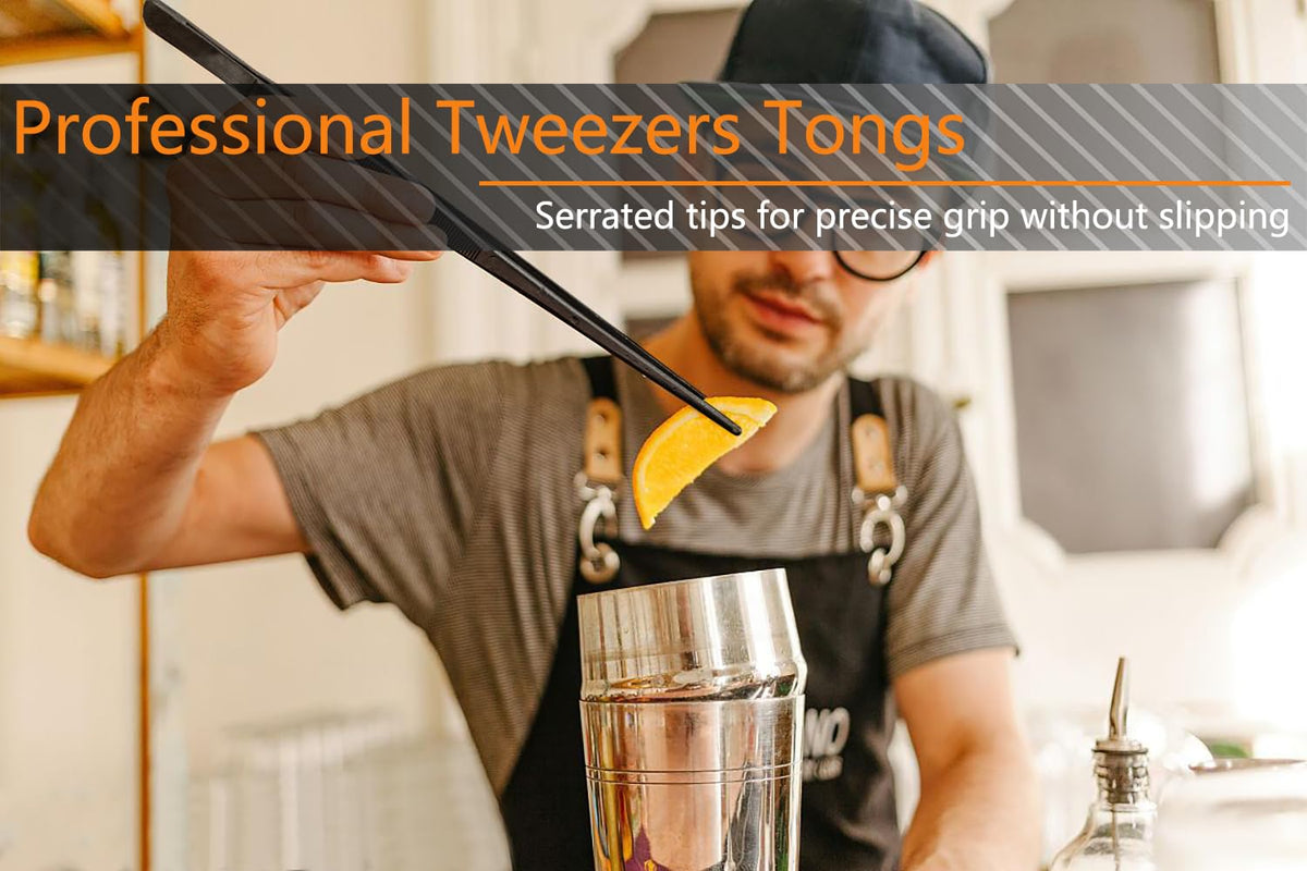 JETKONG barbecue tweezers help flip and baste safely on grill.