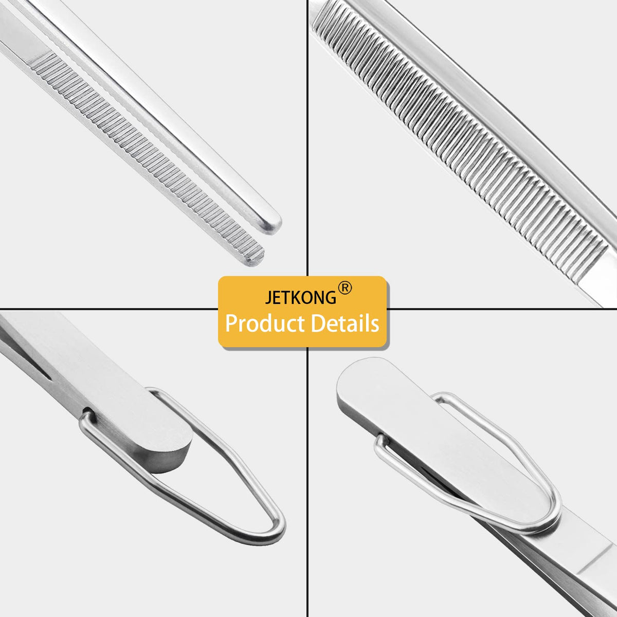 JETKONG extra long tweezers 14in extended reach into grilling setups smoothly.