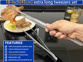 JETKONG giant tweezer tongs with round tips for delicate handling.