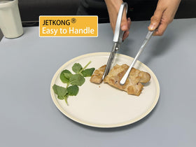 JETKONG grilling tweezers help flip and lift barbecue fare with control