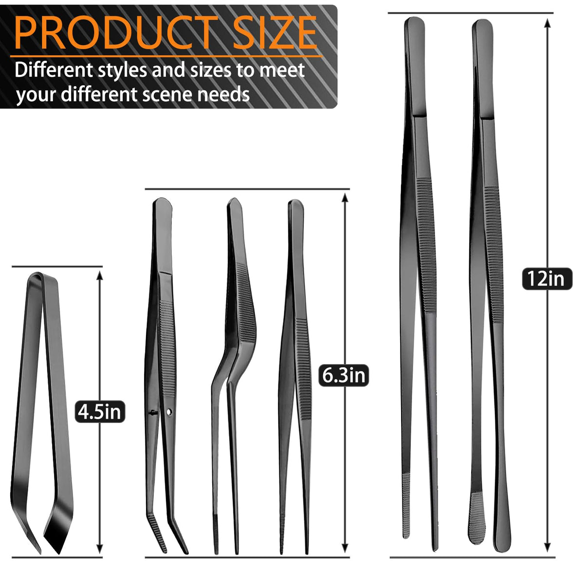 JETKONG stainless steel tweezers resist rust for everyday kitchen use.