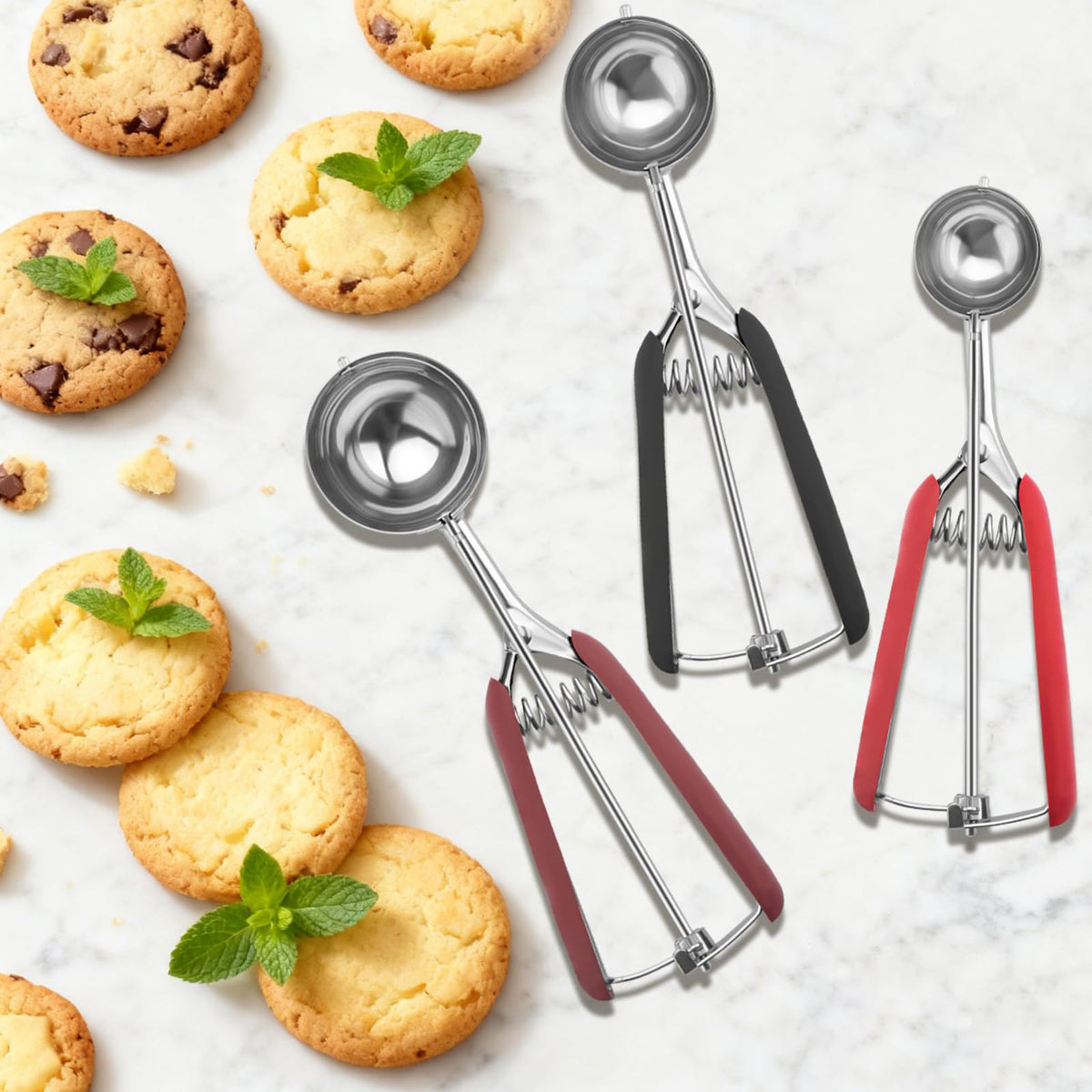 Jetonn cookie scoops dishwasher safe for easy cleanup.