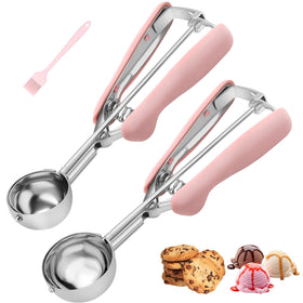 JETONN cookie scoops set 2 pink handles for precise dough portions