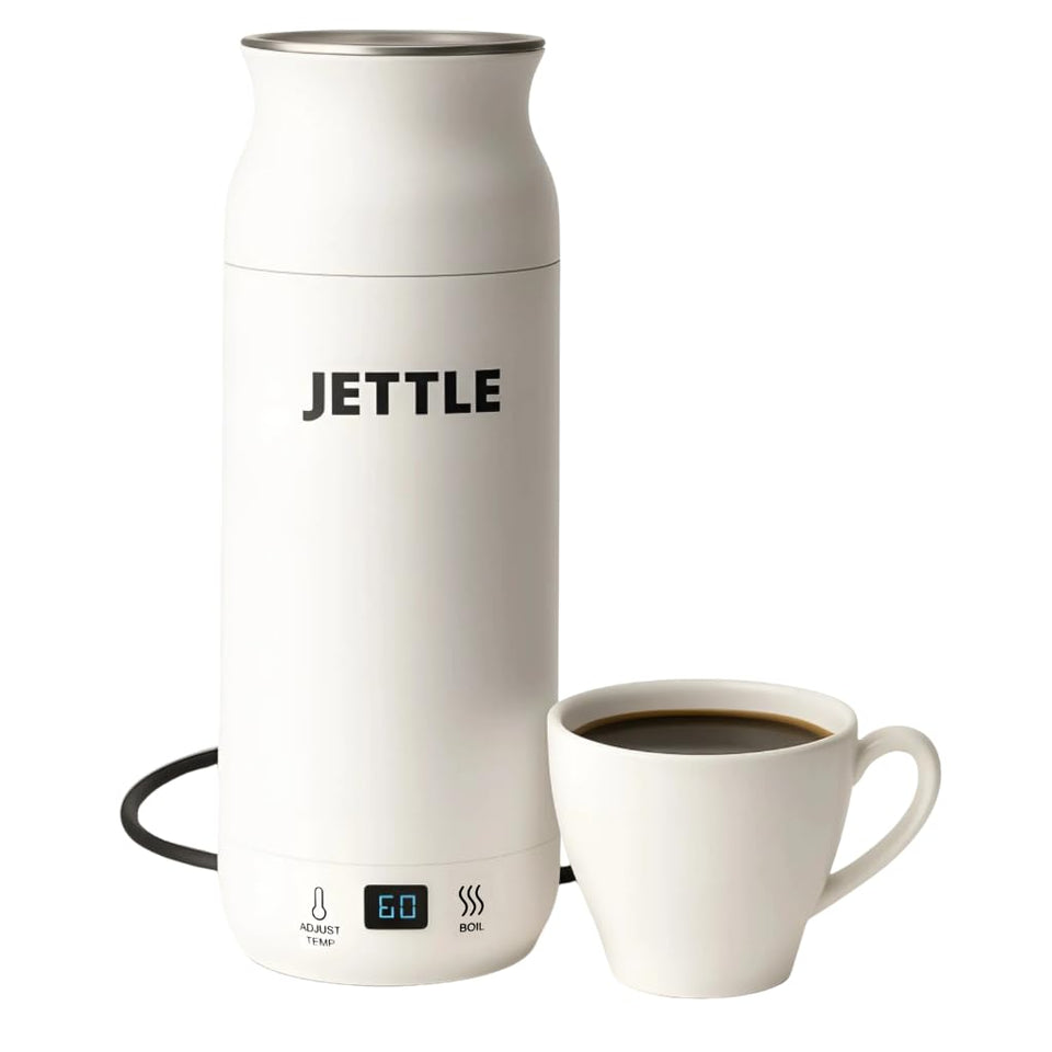 Jettle travel kettle with compact design, ideal for on-the-go hot water.