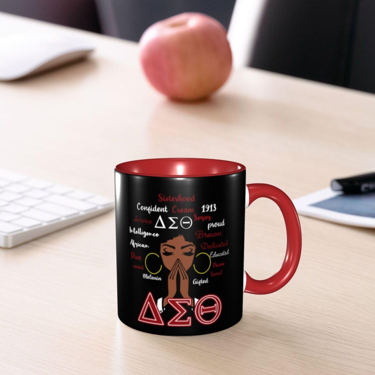 JEUAIOAI kitchen-office decor mug adds charm to desks and countertops