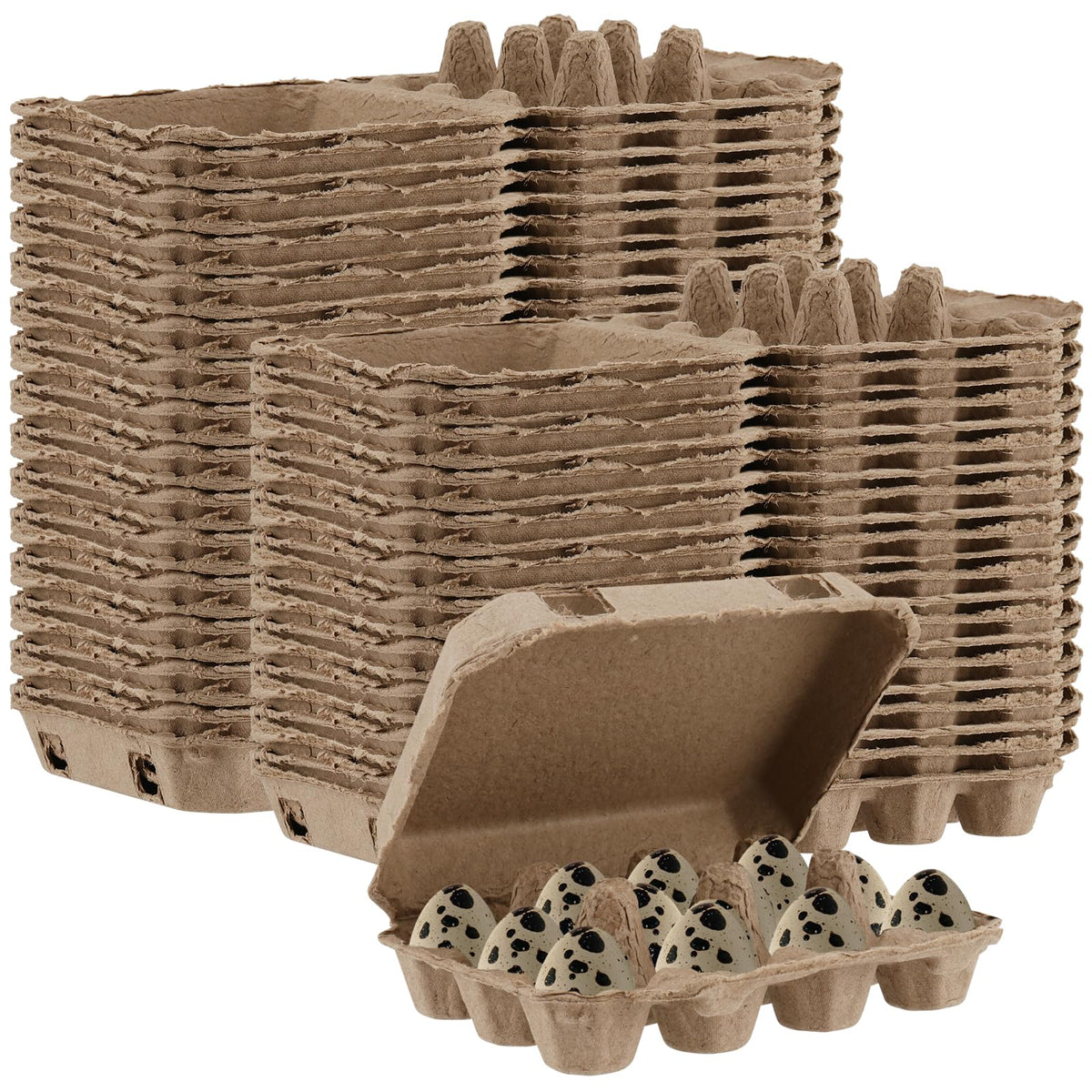 JEUIHAU quail egg pulp cartons with flat-top design for easy labeling and stacking.