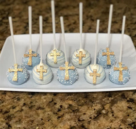 JeVenis cross cake topper mold adds delicate cross toppers to cupcakes.